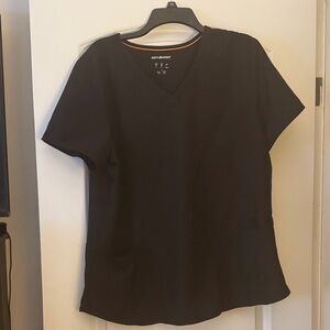 Scrubstar Women's Black V-Neck Short Sleeve Top